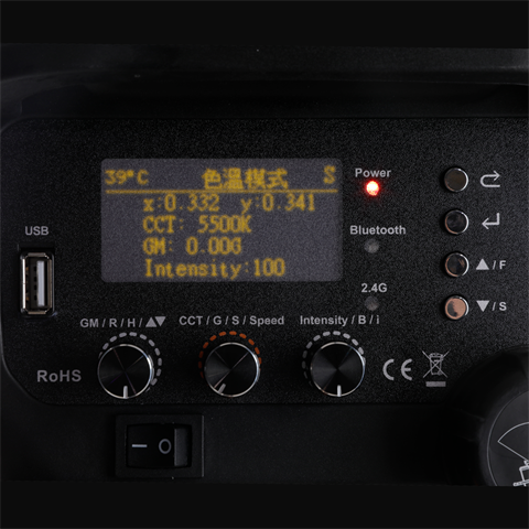 Falcon Eyes RGB führte Fresnel Spot Dimmable DM2 200W