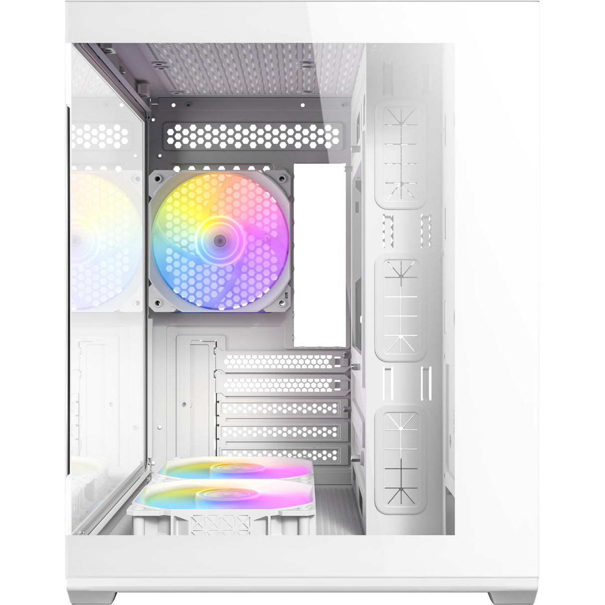 Antec cx60m argb Mini-Tower-Gehäuse (weiß | 3x USB-A | RGB | gehärtetes Glas)