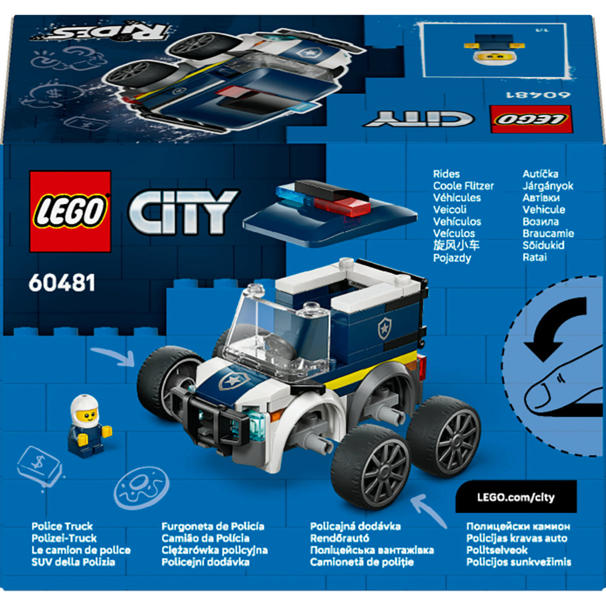 Lego City Brick Rides 60481 Fahrzeuge Polizeiauto | 2 Stk
