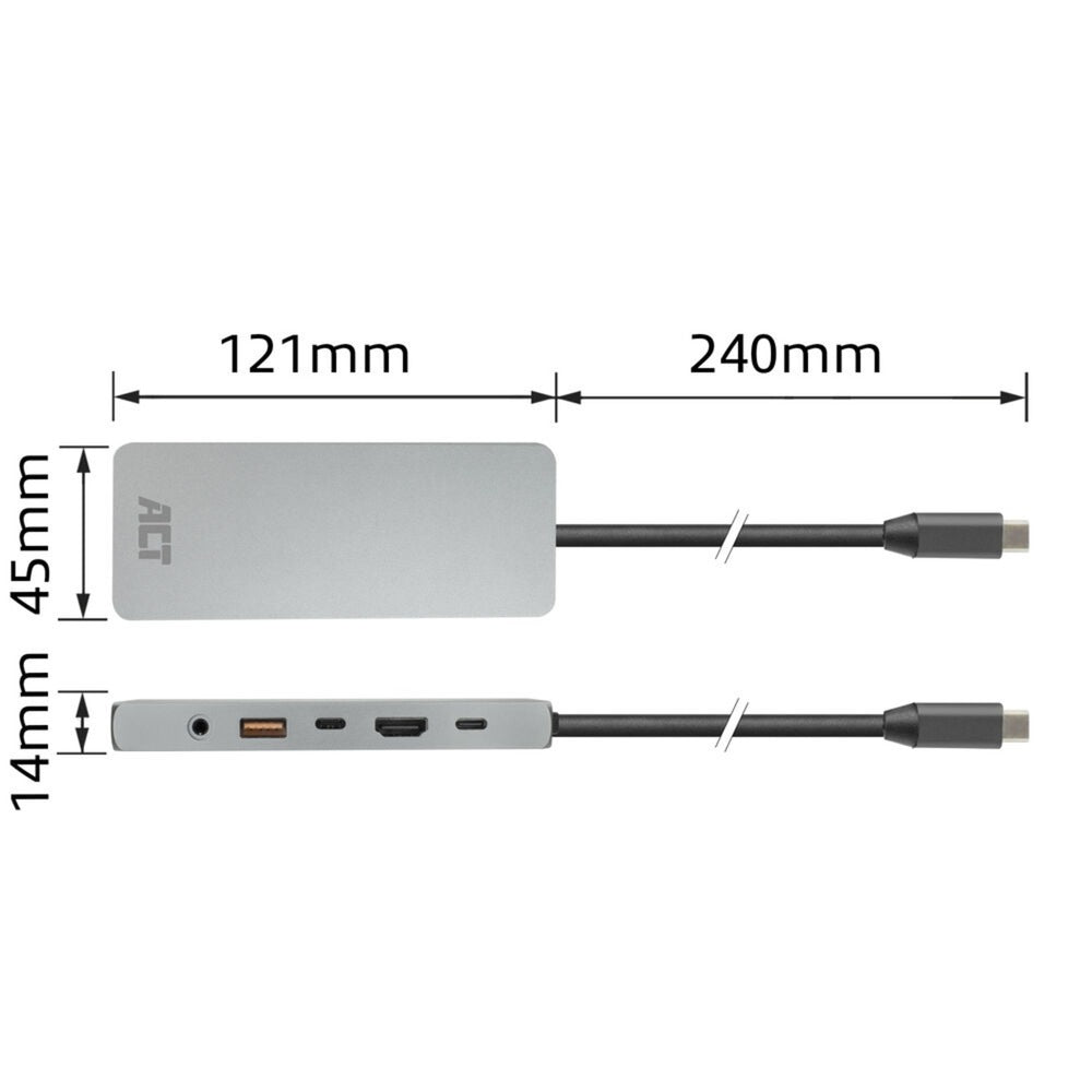 Act-Konnektivität USB-C 4K 8K 60Hz Dockingstation