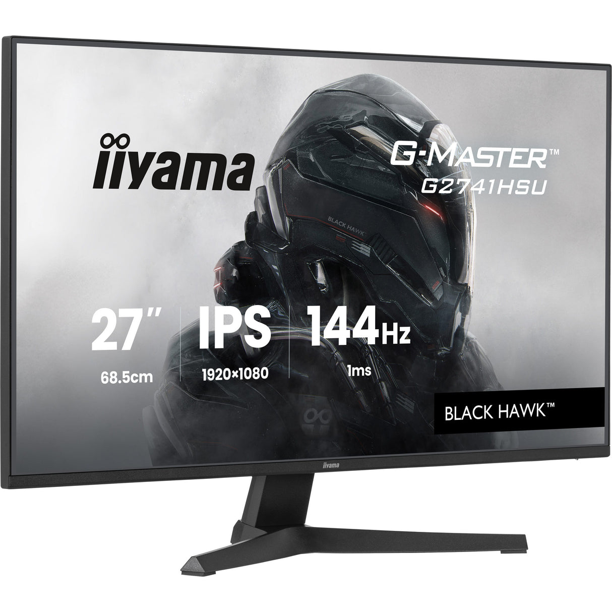 Iiyama G-Master Black Hawk G2741HSU-B1 27 Gaming-Monitor (Schwarz, HDMI, Display Port, 2x USB-A, USB-B, 144 Hz)