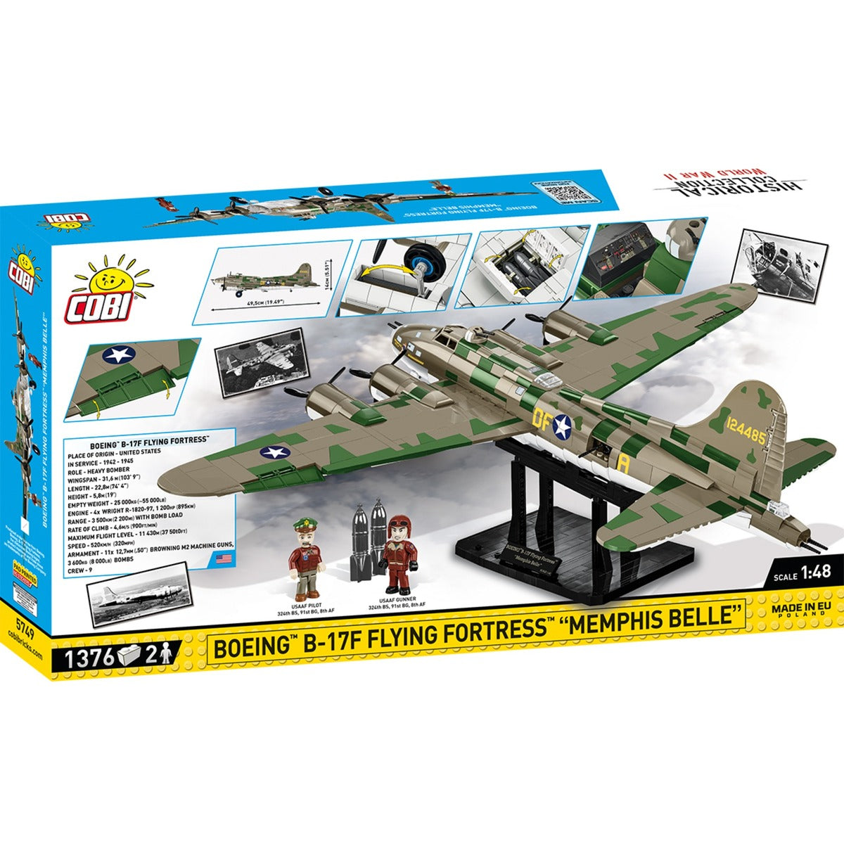 Cobi boeing b-17f flying fortress memphis belle - executive edition constructiespeelgoed