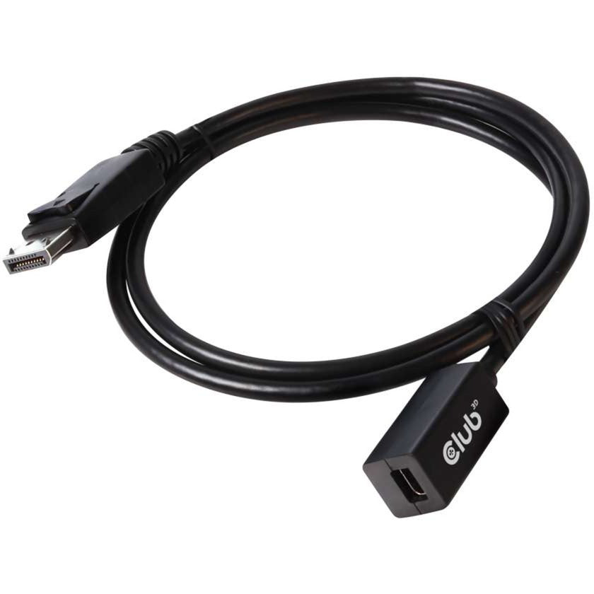 Club 3D Mini DisplayPort > DisplayPort 1.4 (männlich) Verlängerungskabel (schwarz, 0,1 Meter)