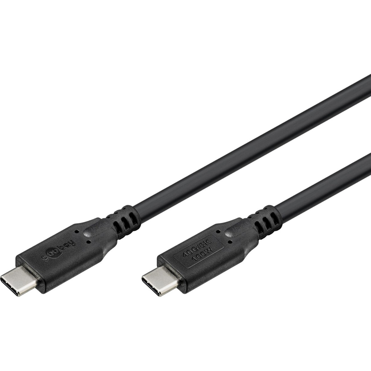 Goobay usb-c 4.0 > usb-c kabel (zwart, 1,5 meter)