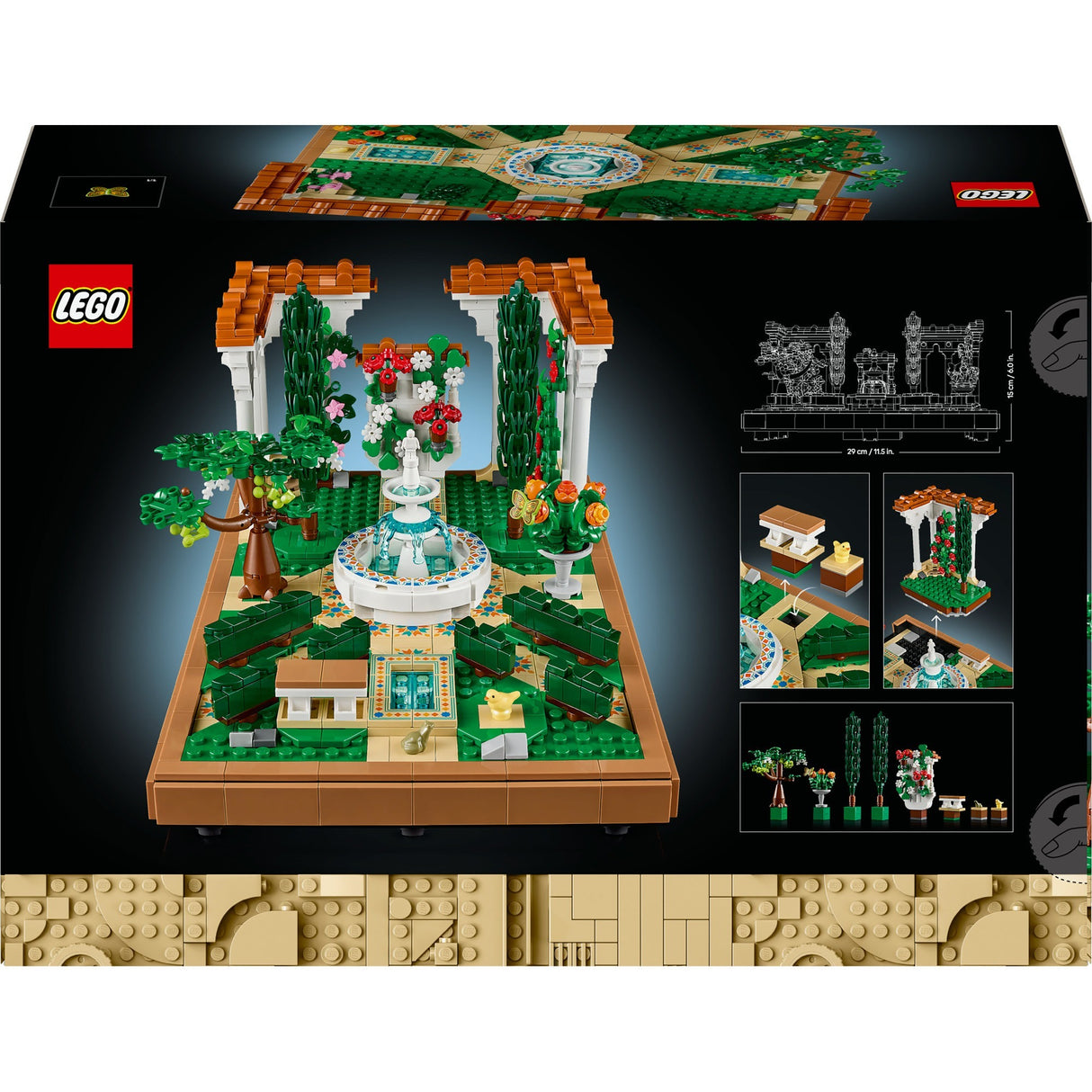 Lego Icons 10359 Garten mit Springbrunnen