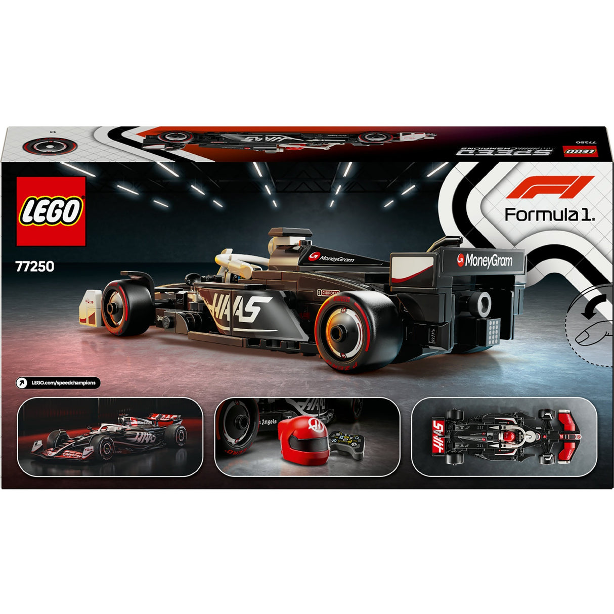Lego Speed Champions 77250 Moneygram Hare F1 Team VF-24 Rennwagen