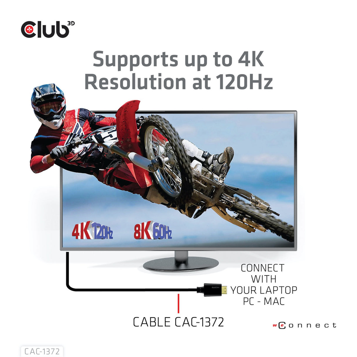 Club 3D Ultra-High-Speed-HDMI-2.1-zertifiziertes Kabel männlich-männlich (schwarz, 2 Meter, 4K 120 Hz, 8K 60 Hz, 48 Gbit/s)