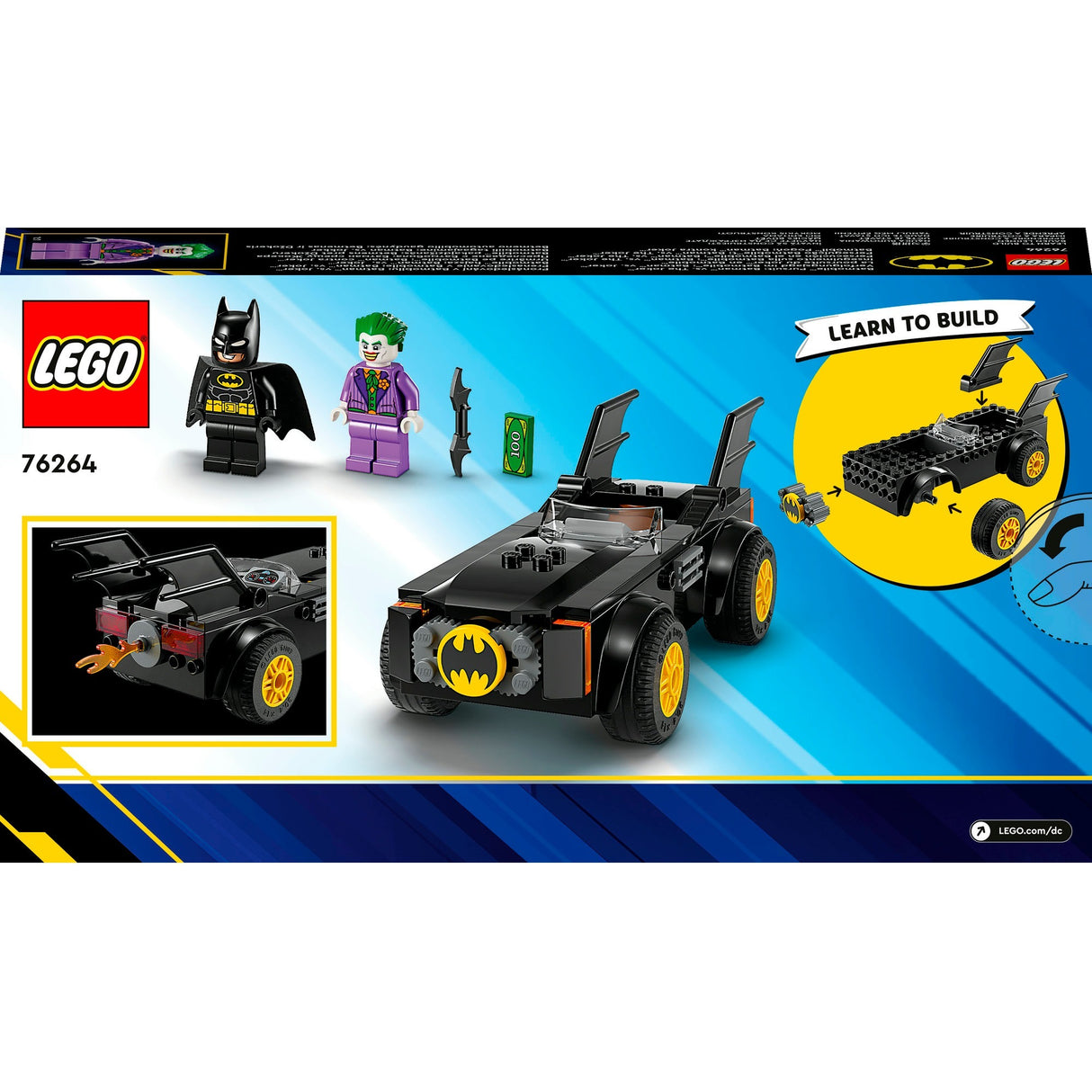 Lego DC Super Heroes – Batmobile Chase: Batman gegen den Joker, Konstruktionsspielzeug (76264)