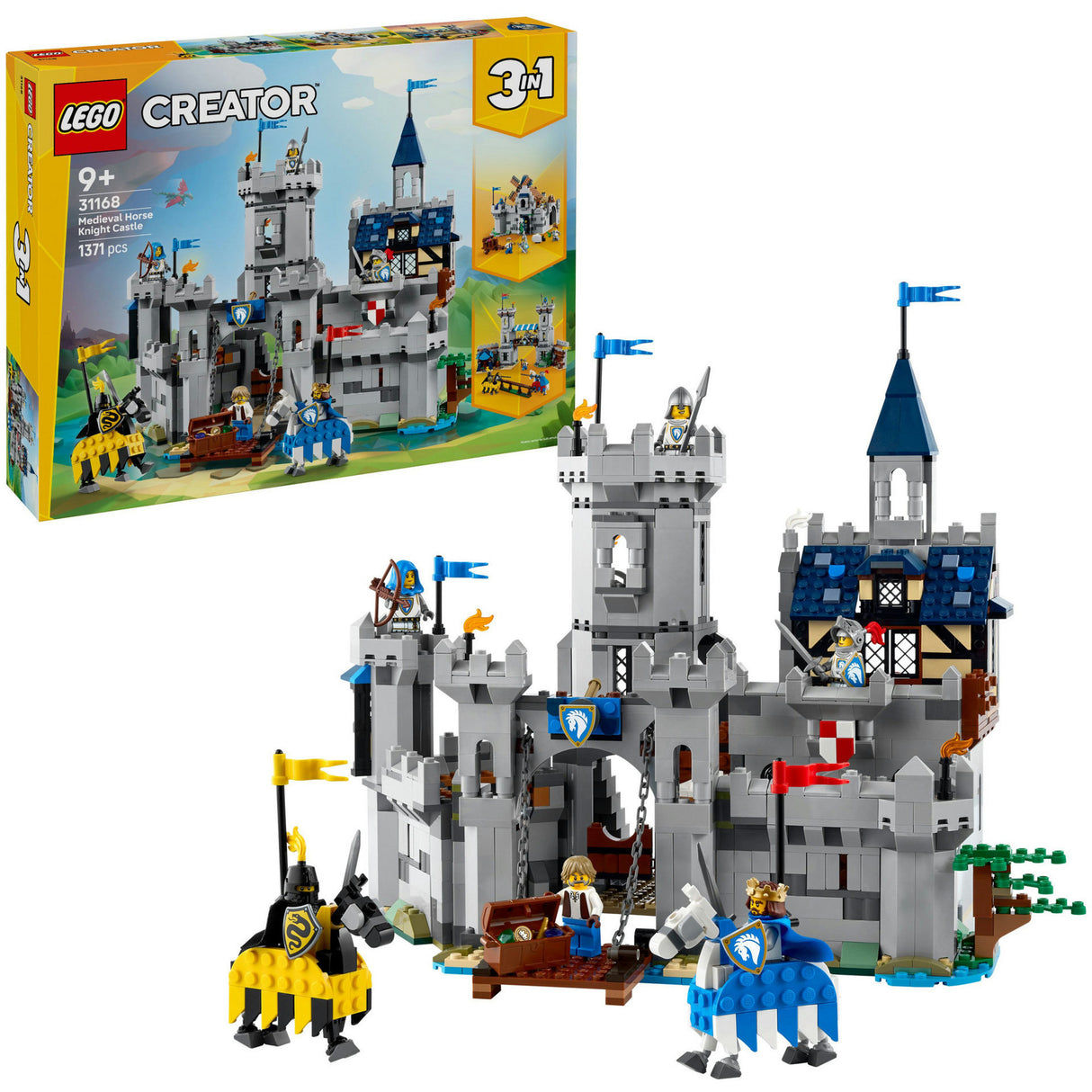 Lego® creator 3in1 medieval castle with knights on horseback - 31168