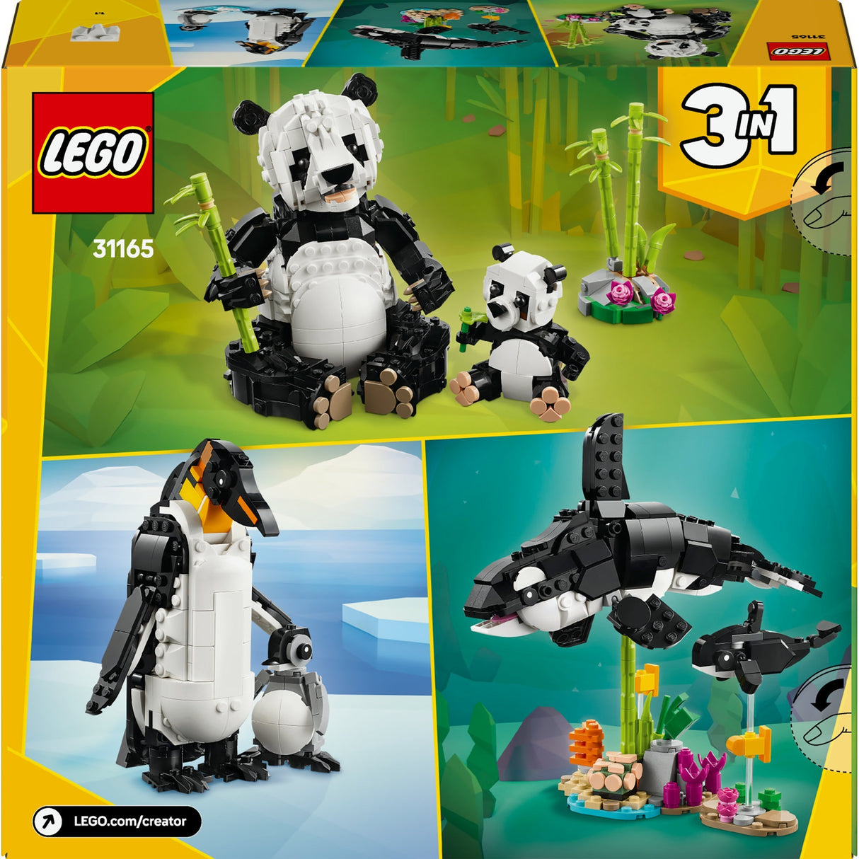 Lego Creator 3in1 Wilde Tiere: Panda-Familie – 31165