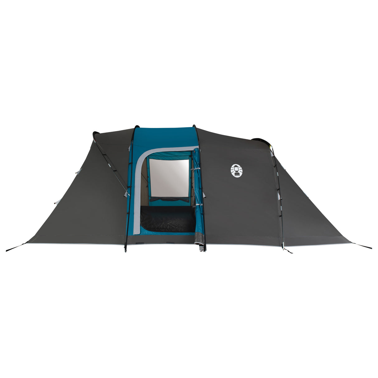 Coleman vespucci 6 tent - 6 persoons tunneltent – uv guard spf50 zonbescherming – ventilatie – geïntegreerd grondzeil - grijs blauw