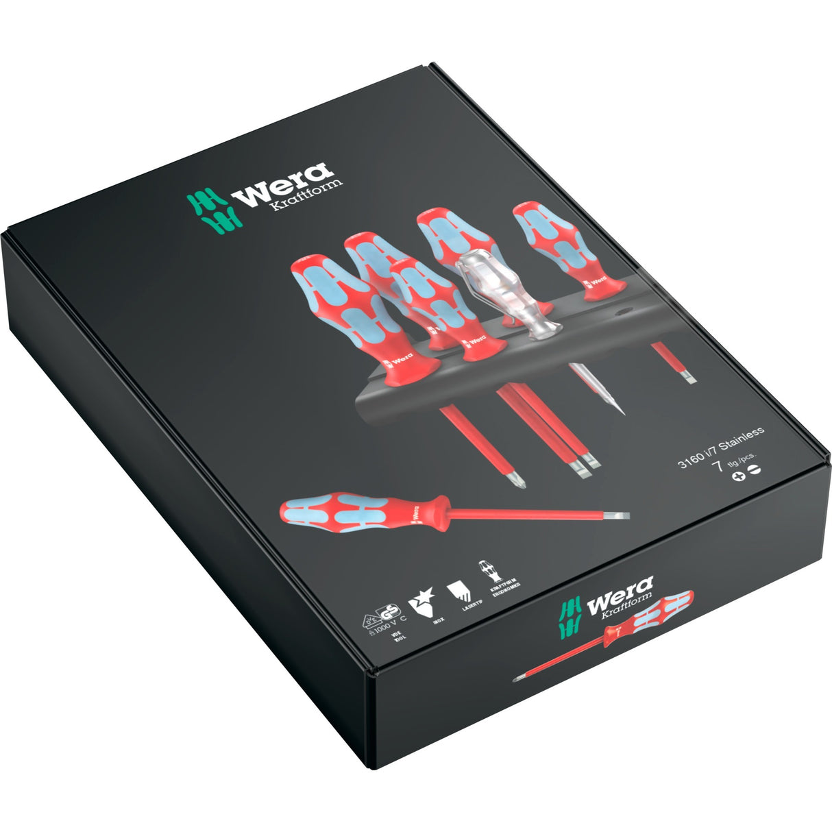 WAA 3160 I 7 Schraubendreher Set Kraftform Plus, Roest
