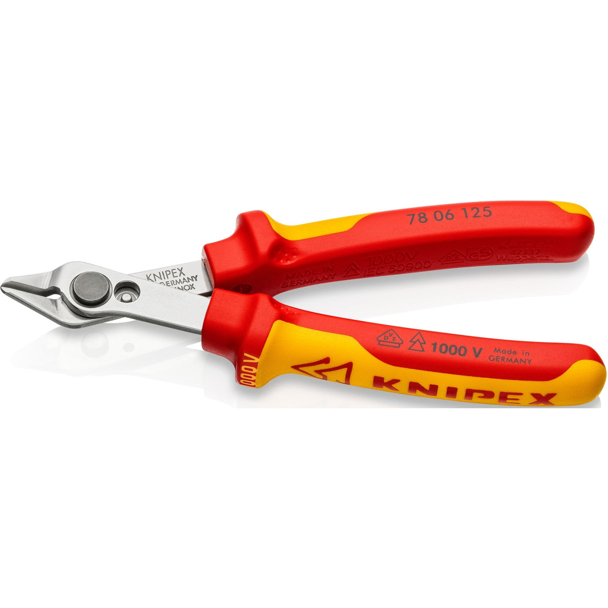 Knipex Elektronik Super Knips® VDE 78 06 125 Elektronikzange (rot gelb)