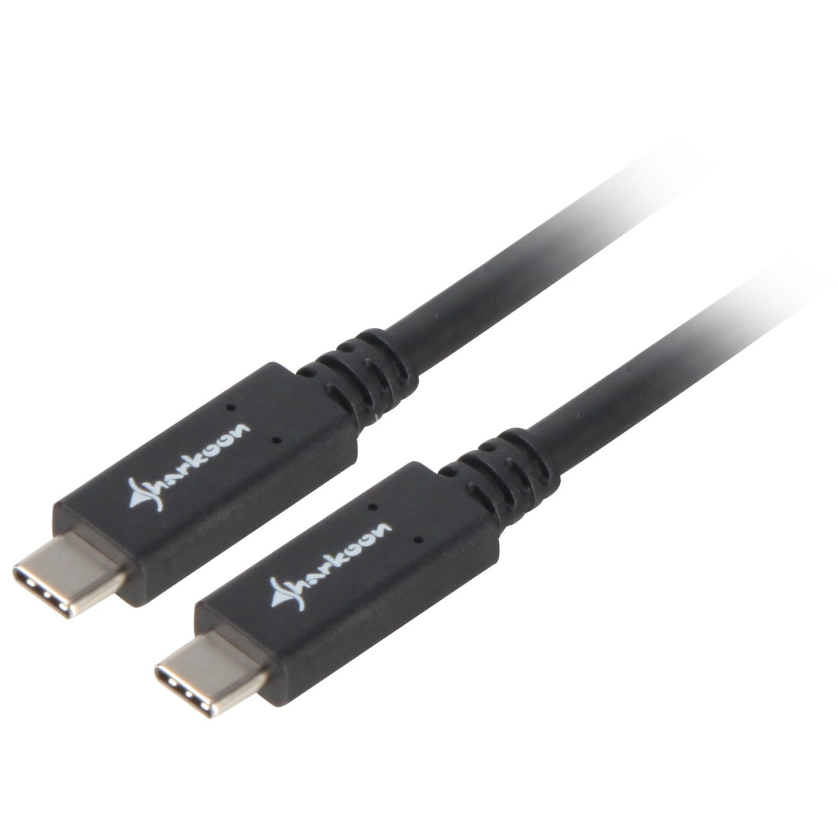Sharkoon USB-C 3.2 > USB-C Kabel (schwarz, 0,5 Meter)