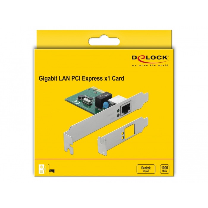 Delock PCIe Karte 1x Gigabit LAN Netzwerkadapter