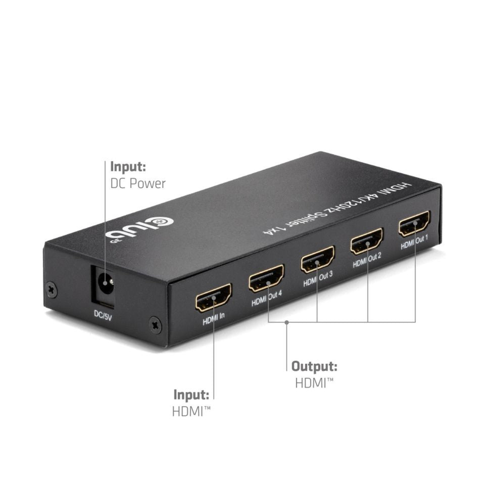 Club 3D HDMI Splitter 1x > 4x HDMI 4K 120Hz