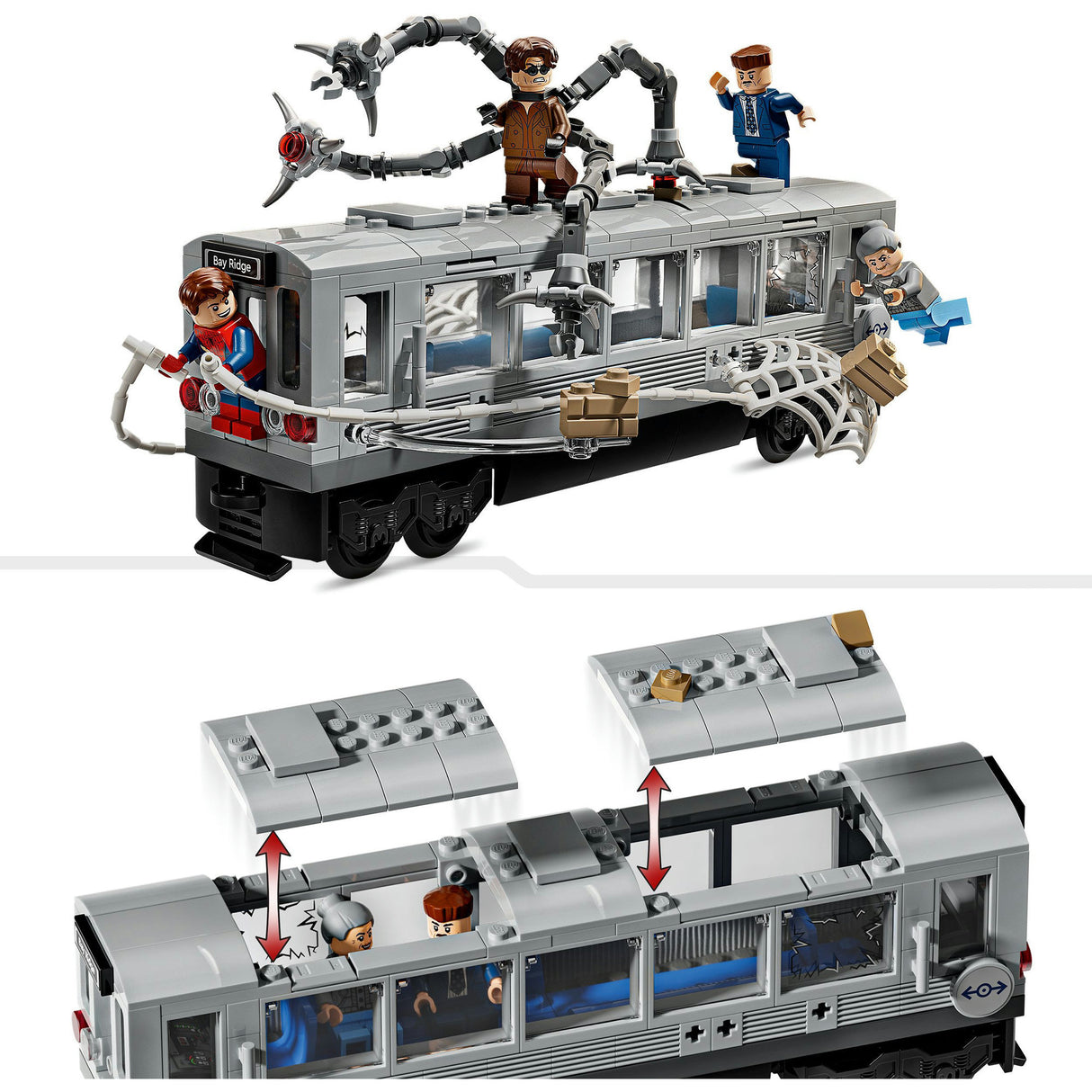 Lego Superhelden Marvel 76321 Spider-Man vs. Doc Ock Metro-Szene