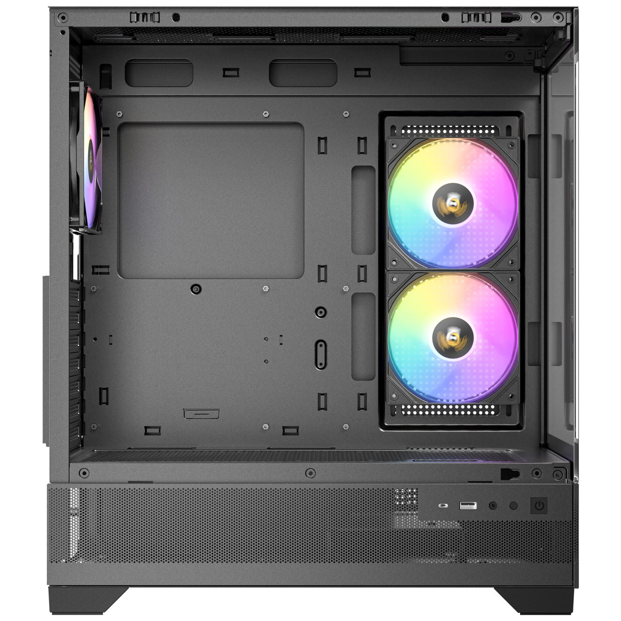 Antec cx700 argb Midi-Tower-Gehäuse (schwarz | 1x USB-A | 1x USB-C | gehärtetes Glas)