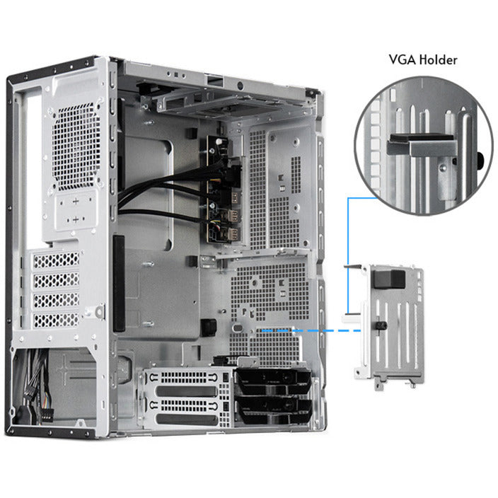 Chieftec uni bs-20b-op Mini-Tower-Gehäuse (schwarz | 3x USB-A | 1x USB-C)