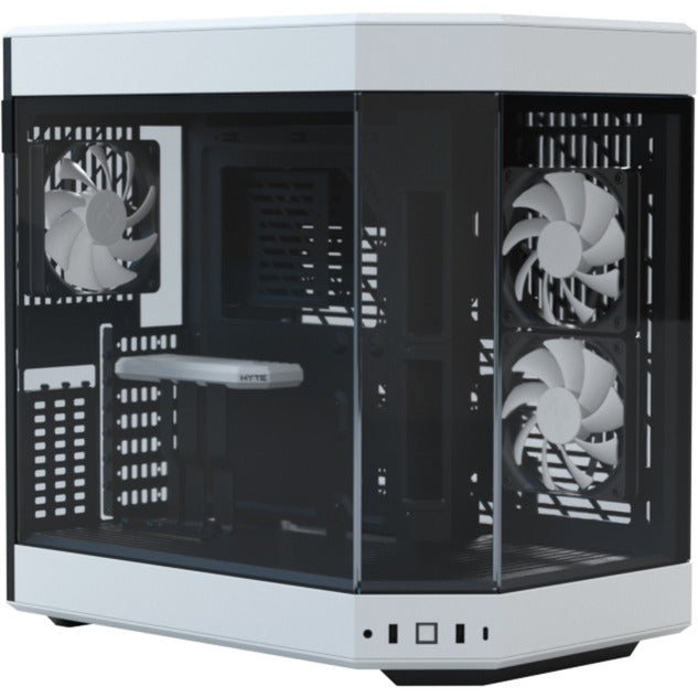 Hyte y60 Midi-Tower-Gehäuse (weiß schwarz | 3x USB-A | gehärtetes Glas)