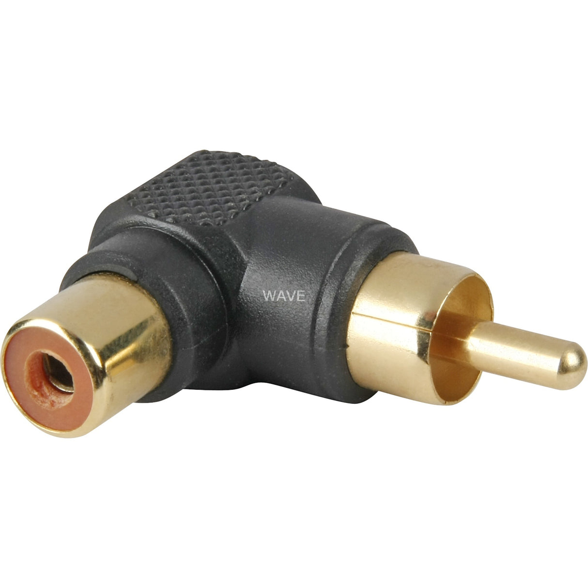 Goobay Adapter Cinch > Cinch (schwarz, 90° Winkel)