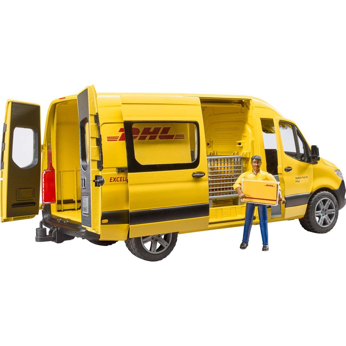 BRUDER MB Sprinter DHL mit dem Regisseur