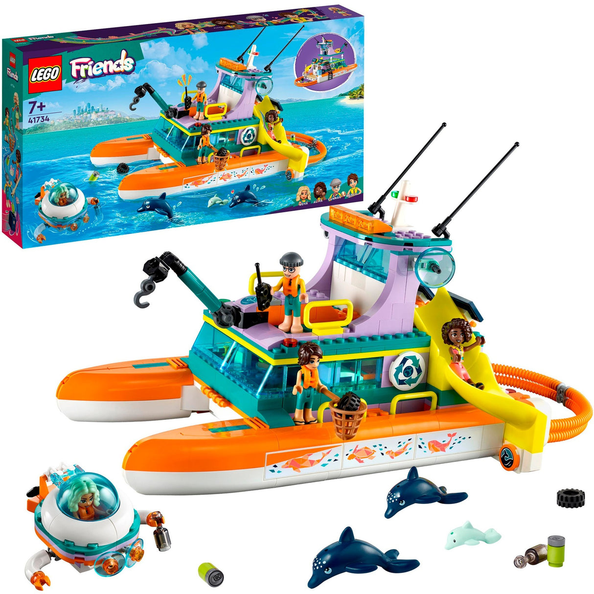 Lego Friends – Bauspielzeug Seenotrettungsboot (41734)