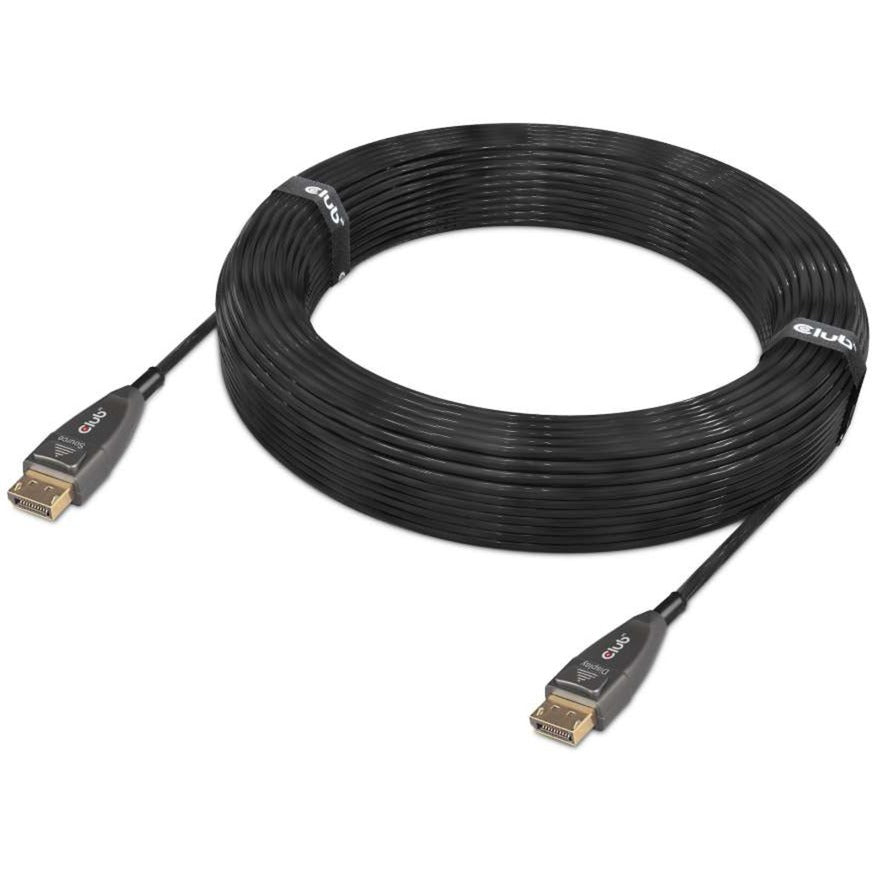 Club 3D DisplayPort 1.4 aktives optisches unidirektionales Kabel (schwarz, 20 Meter, 4k 120 Hz, 8k 60 Hz)