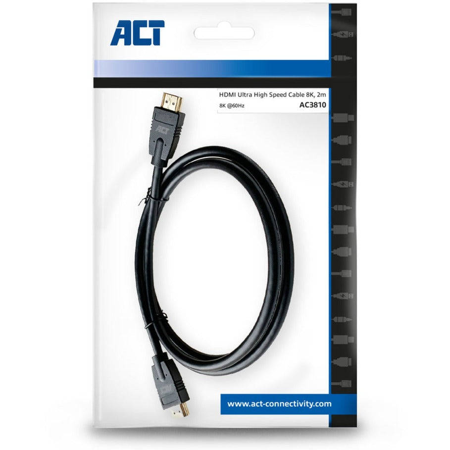 ACT-Konnektivität 2 Meter HDMI 8K Ultrahoch-Hochgeschwindigkeits-Kabel v2.1 HDMI-A