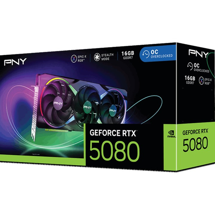 Pny Geforce RTX 5080 Arbb OC Grafikkarte (DLSS 4, 3x Display Port, 1x HDMI 2.1)