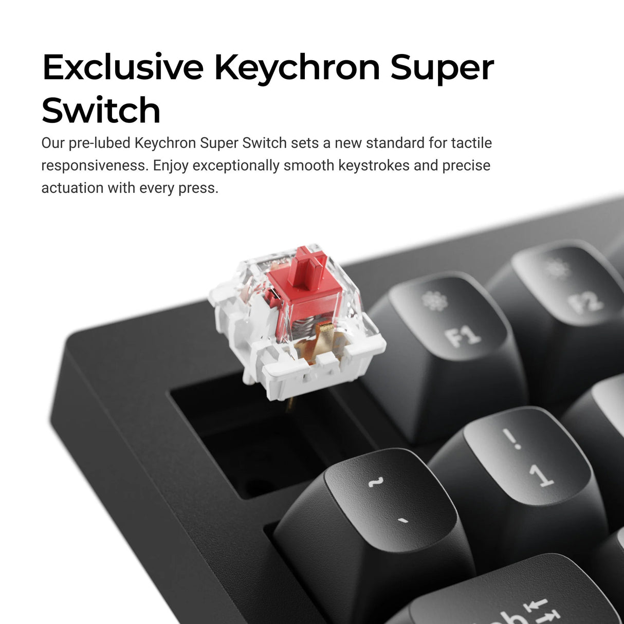 Keychron v6w-d3 8k qmk wired custom mechanical keyboard (zwart, us lay-out (qwerty), super brown, 100%, rgb leds, double-shot pbt, hot swap, 8k, knop)