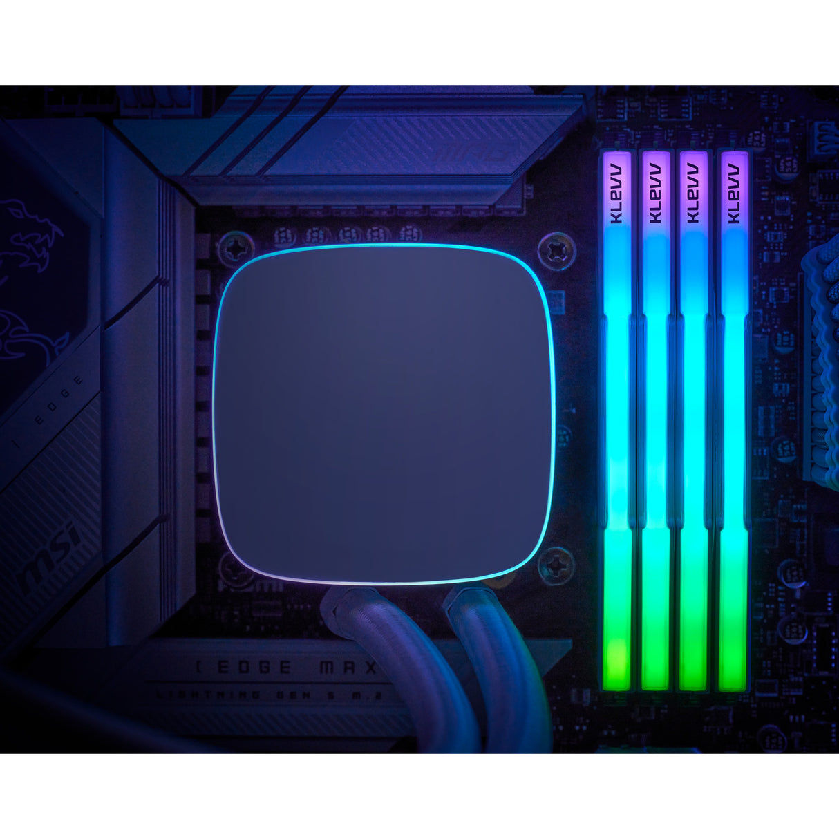 Klevv 32 gb ddr5-6000 (2x 16 gb) kit werkgeheugen (wit, kd5agua80-60a300j, cras v rgb, xmp 3.0, expo)