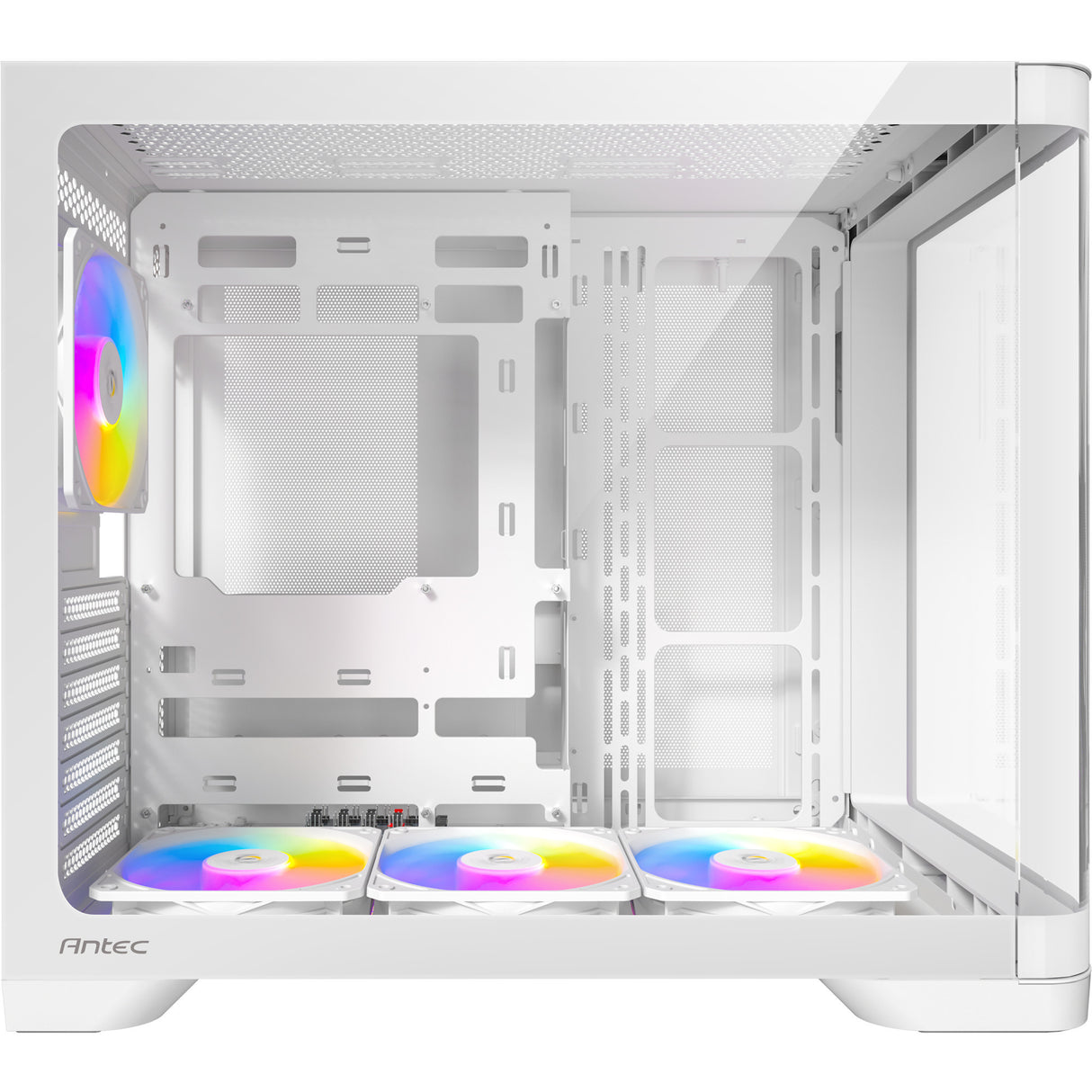Antec C5 Curve Argb Midi-Tower-Gehäuse (weiß | 2x USB-A | 1x USB-C | gehärtetes Glas)