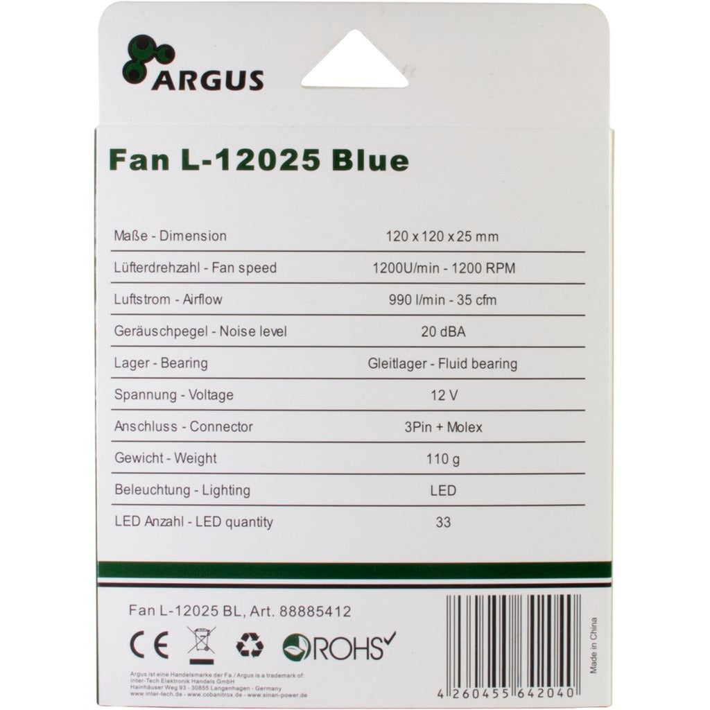 Inter-Tech Inter-Tech L-12025 120x120x25mm