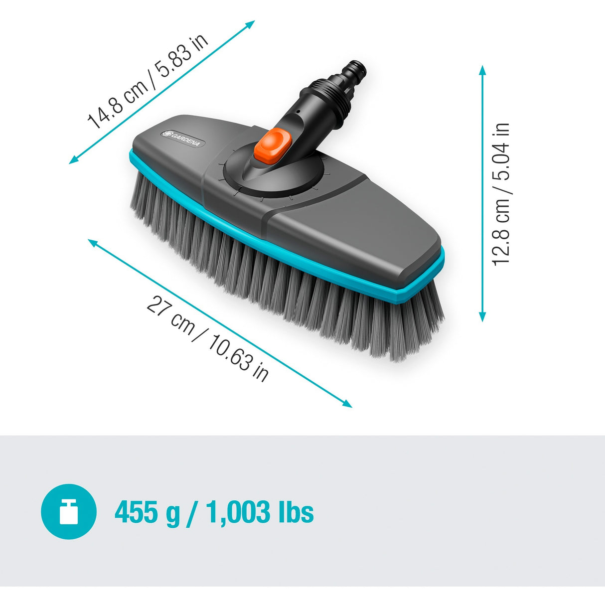 Gardena Cleansystem Stahl mit weicher Bürste für größere,