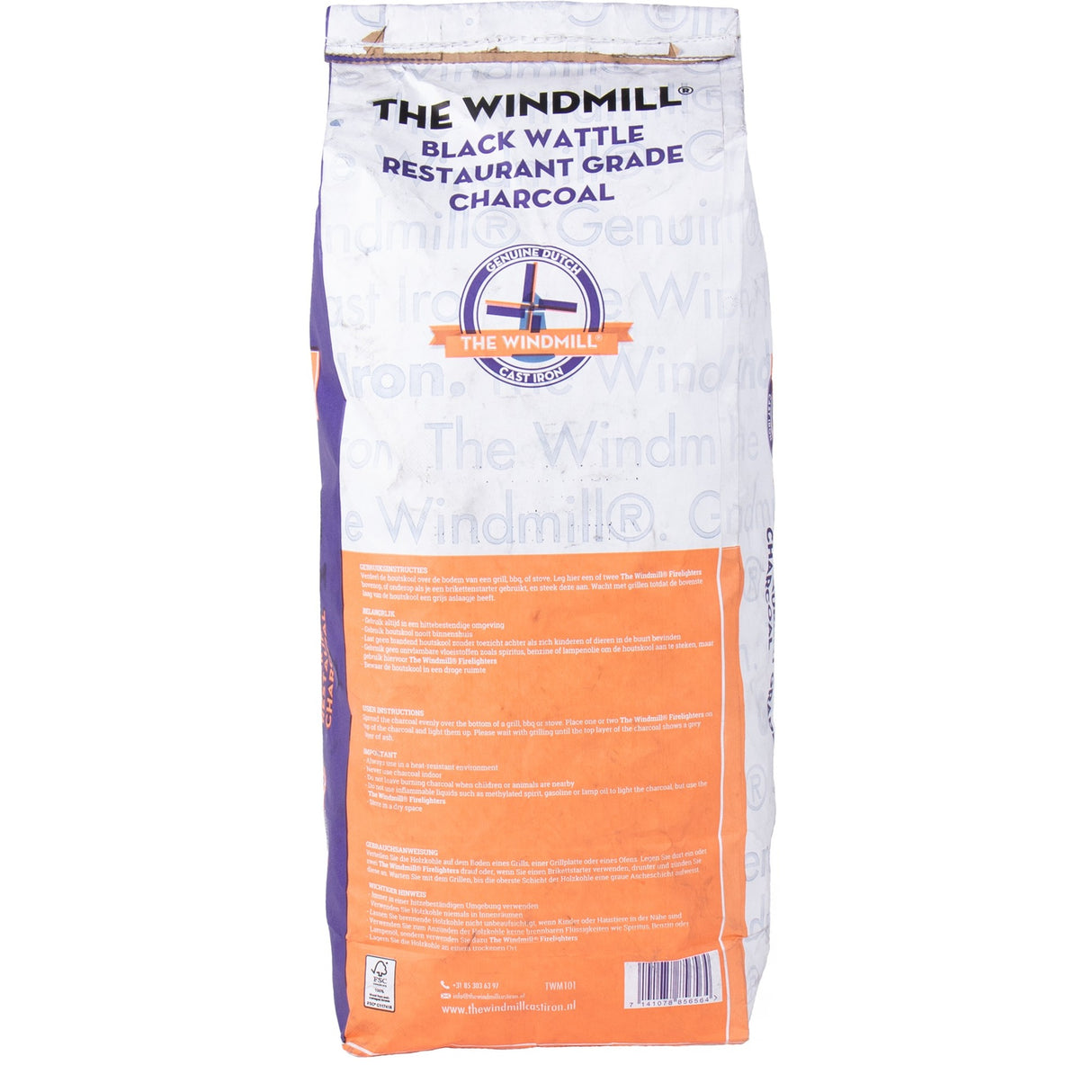 The windmill premium south african black wattle houtskool (6 kg)