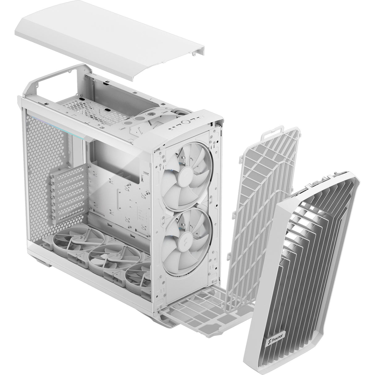 Fraktales Design Torrent White RGB TG Clear Tönung