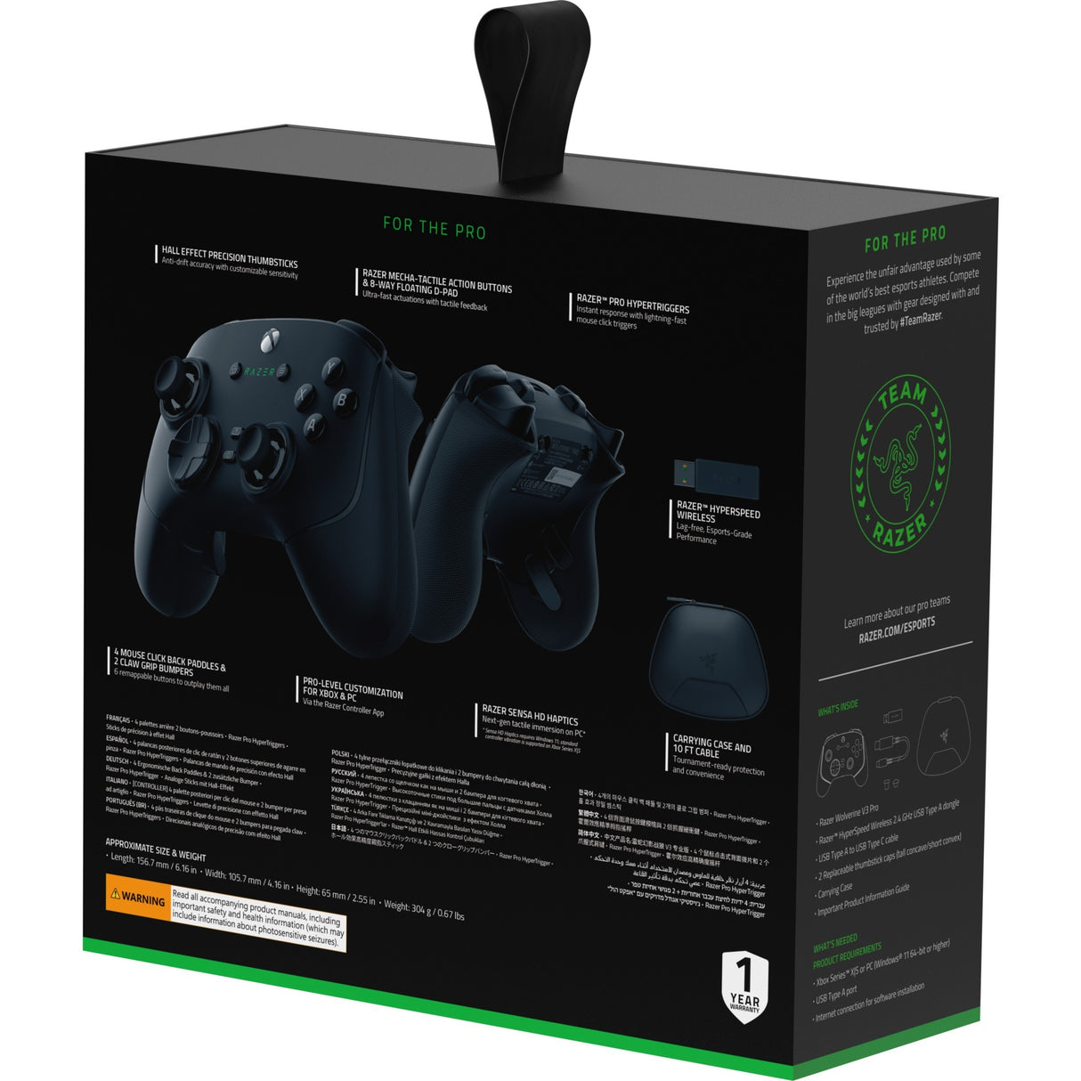 Razer Wolverine V3 Pro Gamepad (Schwarz, Xbox, PC)