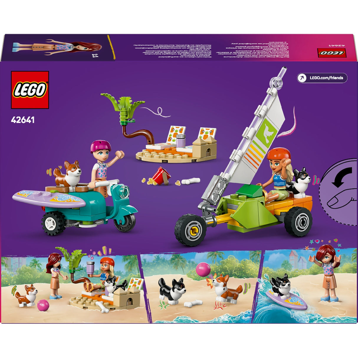 Lego Friends 42641 Surf- und Rollerspaß mit den Hunden
