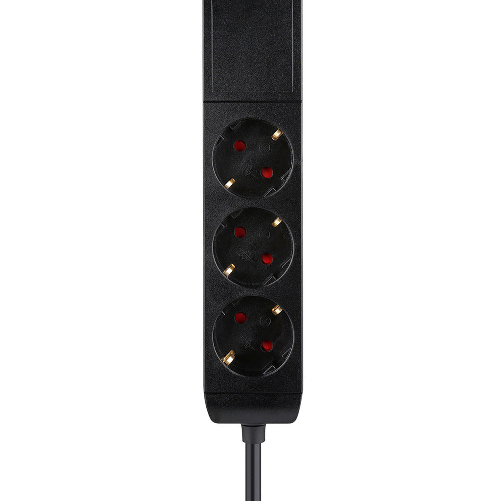 Neomounts ds22-840bl6 Tischsteckdose mit Klemme, 1,4 m, Innenbereich, Typ F, Kunststoff, schwarz, Stromversorgung