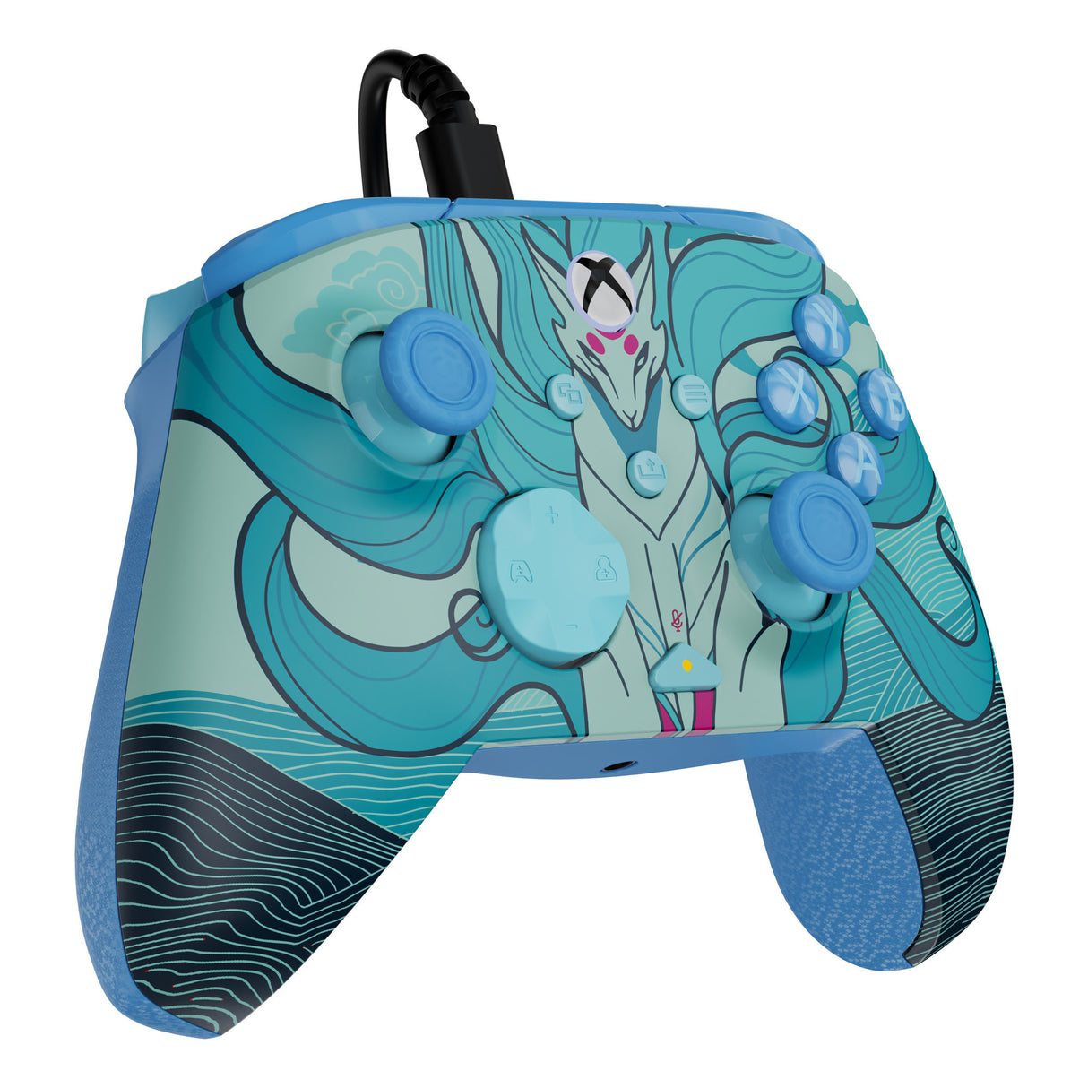 Erweiterter kabelgebundener Turtle Beach Rematch-Controller (Blue Kitsune, Xbox Series X|S, Xbox One, PC)