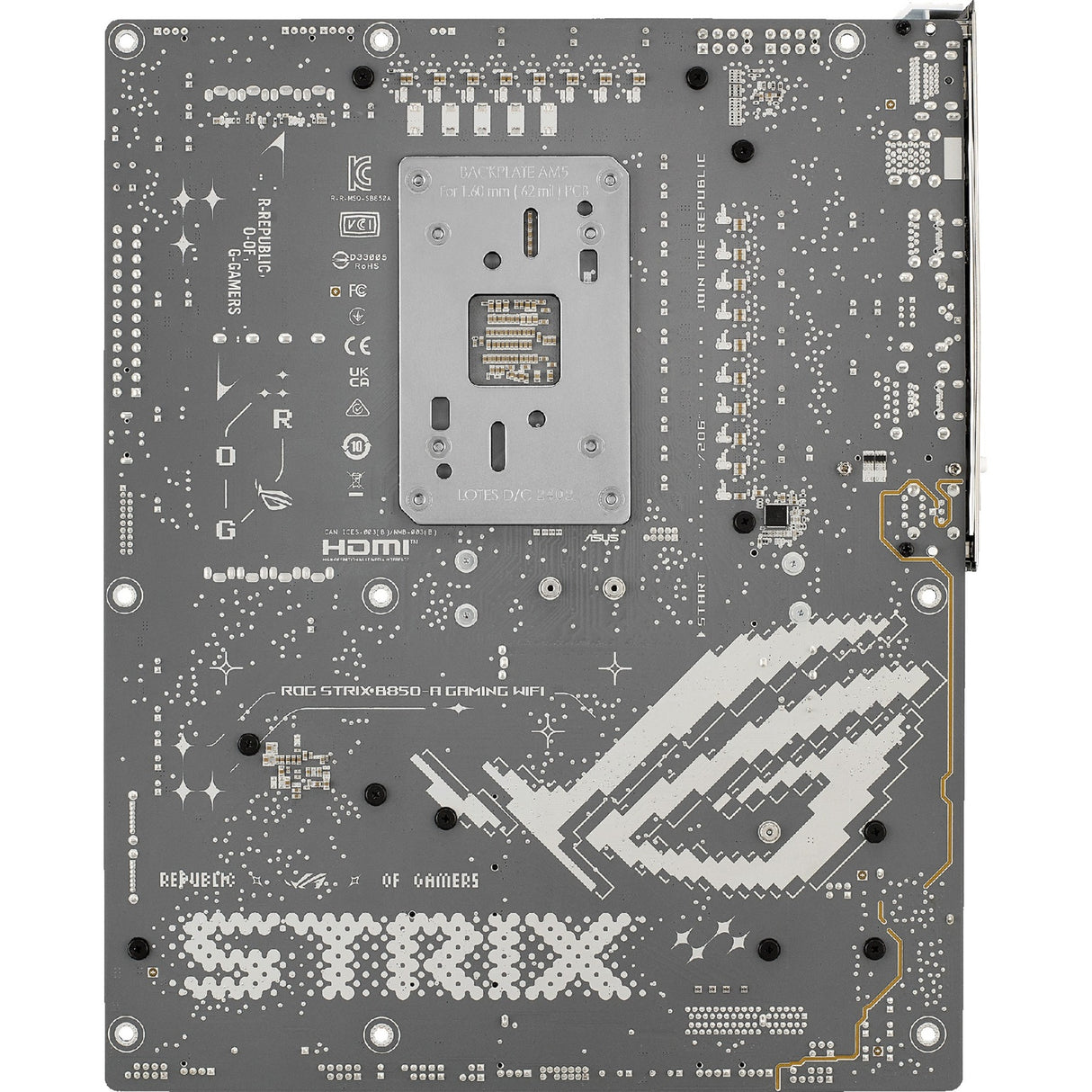 Asus ROG Strix B850-A Gaming Wi-Fi Sockel AM5 Motherboard (weiß, 2,5 GB-LAN, Wi-Fi 7, BT, Sound, ATX)