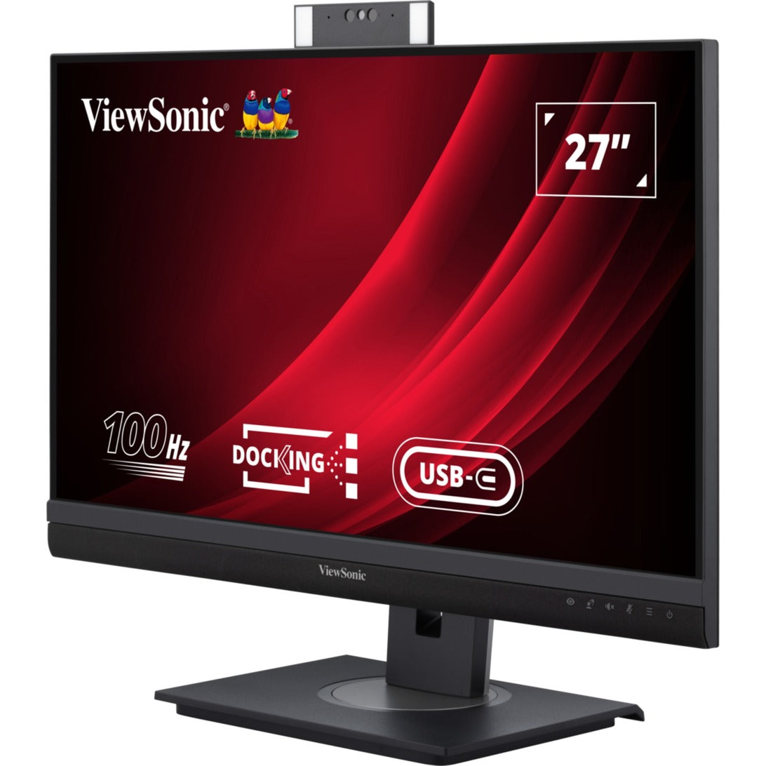 Viewsonic Videokonferenz-Docking-Monitor VG2757V-2K 27 (Schwarz (matt) grau, 1x HDMI, 1x Display-Anschluss, USB-A, USB-C, Audio)