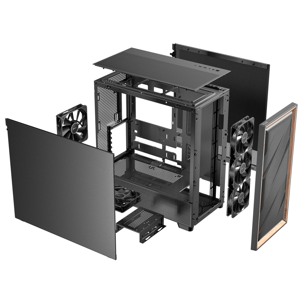 Antec Flux Se Midi-Tower-Gehäuse (schwarz | 2x USB-A | 1x USB-C)