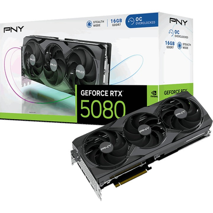 Pny Geforce RTX 5080 OC Grafikkarte (DLSS 4, 3x Display Port, 1x HDMI 2.1)