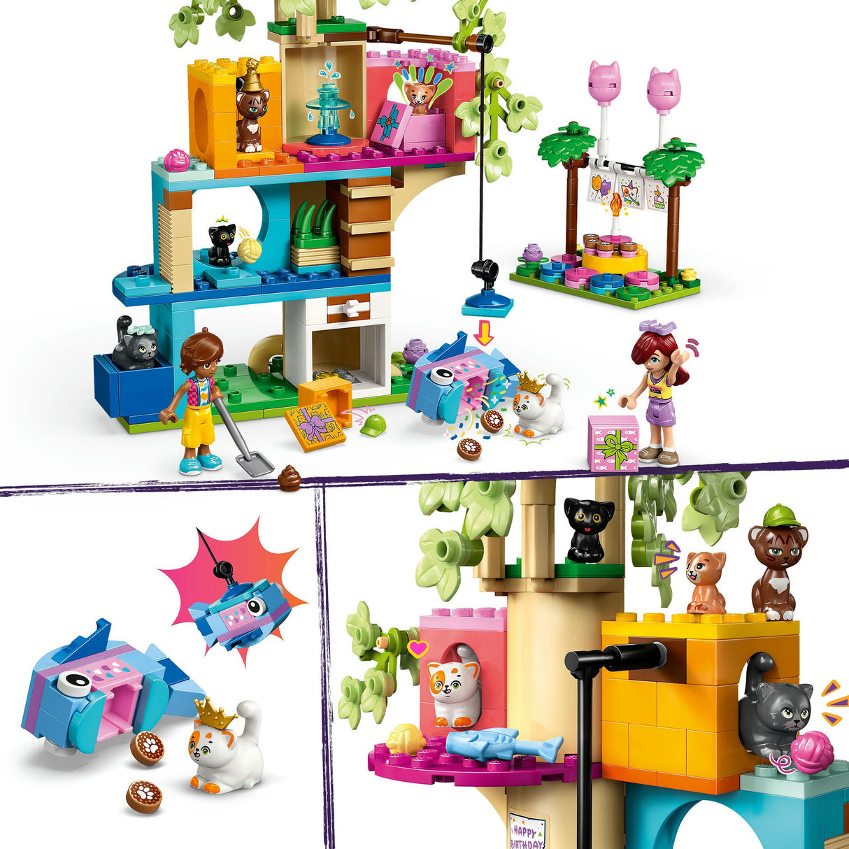 Lego Friends 42666 Katzengeburtstagsparty und Baumhaus