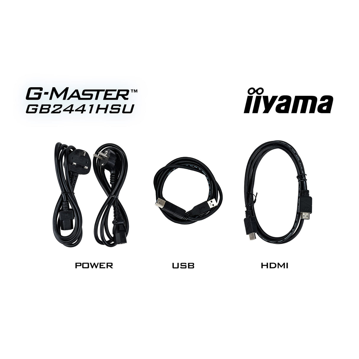 Iiyama G-Master Black Hawk GB2441HSU-B1 23,8 Gaming-Monitor (schwarz, HDMI, DisplayPort, 2x USB-A, USB-B, 144 Hz)