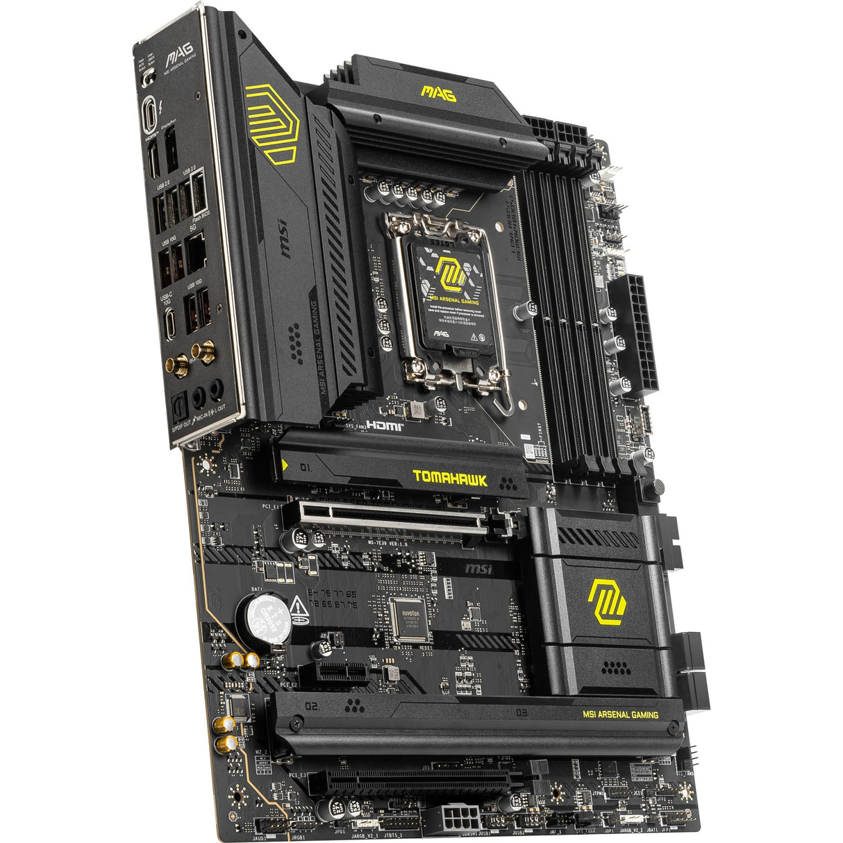 MSI Mag B860 Tomahawk WiFi Socket 1851 Motherboard (RAID, 5GB-LAN, WiFi 7, BT, Sound, ATX)
