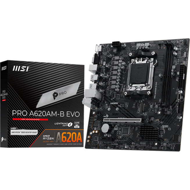 Msi pro a620am-b evo socket am5 moederbord (raid, 2.5gb-lan, sound, µatx)