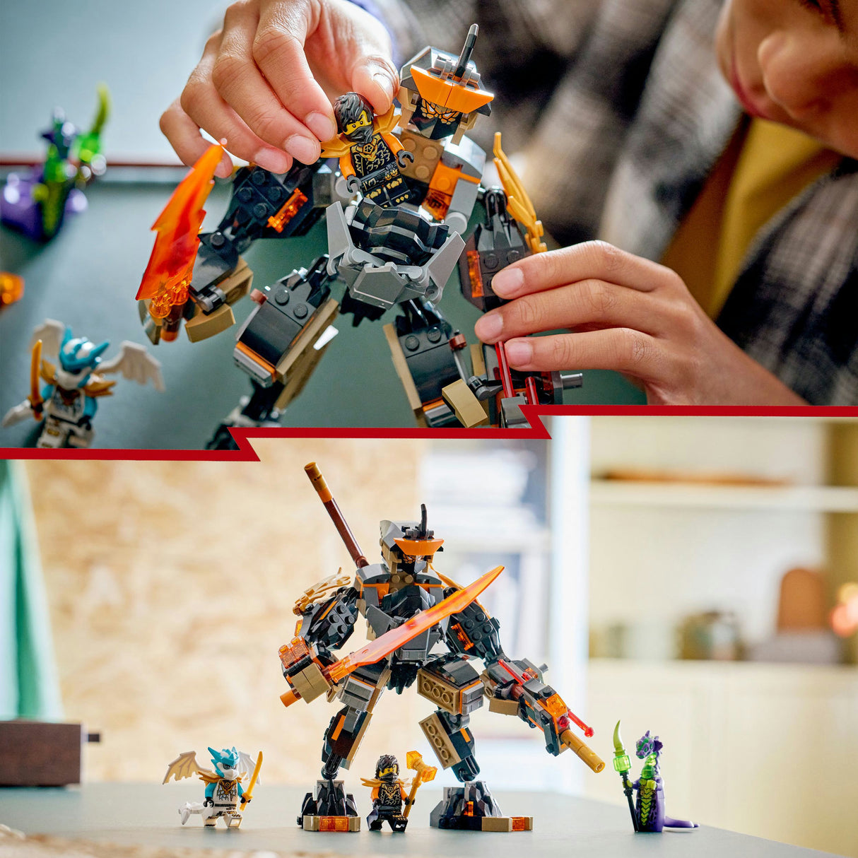 Lego Ninjago 71854 Coles Missionsmech und Drache Zane